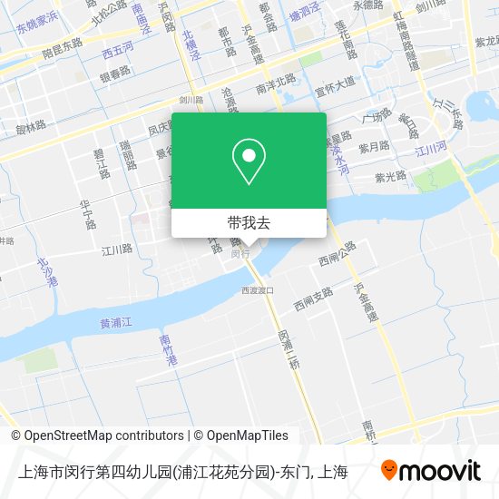 上海市闵行第四幼儿园(浦江花苑分园)-东门地图