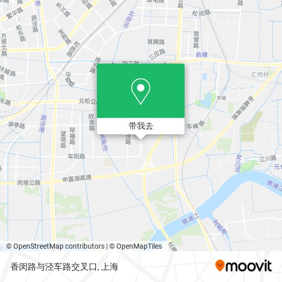 香闵路与泾车路交叉口地图