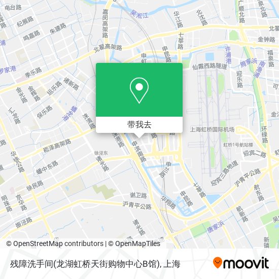 残障洗手间(龙湖虹桥天街购物中心B馆)地图