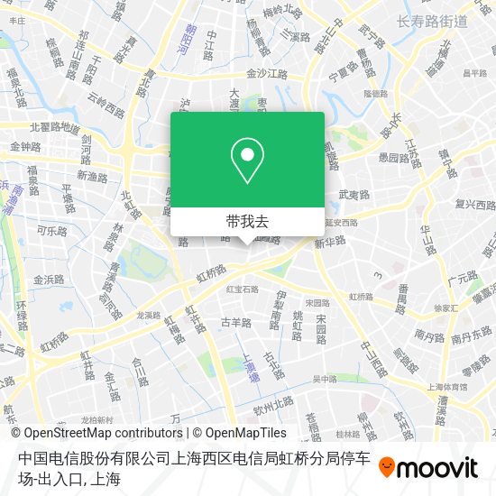 中国电信股份有限公司上海西区电信局虹桥分局停车场-出入口地图