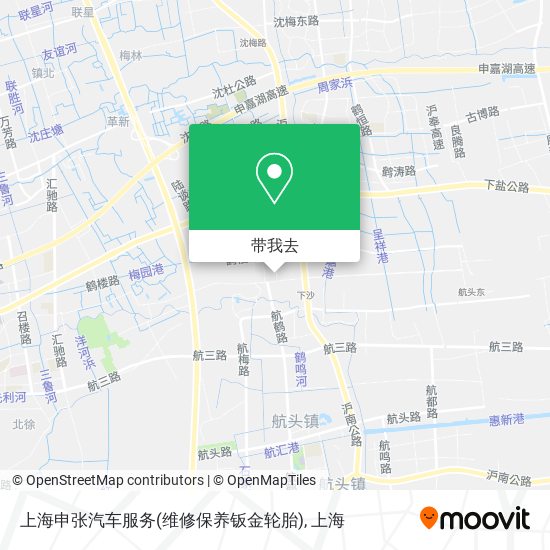 上海申张汽车服务(维修保养钣金轮胎)地图