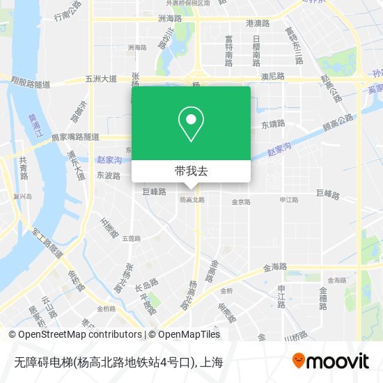无障碍电梯(杨高北路地铁站4号口)地图