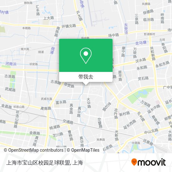 上海市宝山区校园足球联盟地图