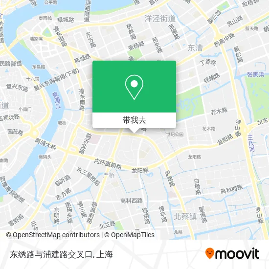 东绣路与浦建路交叉口地图