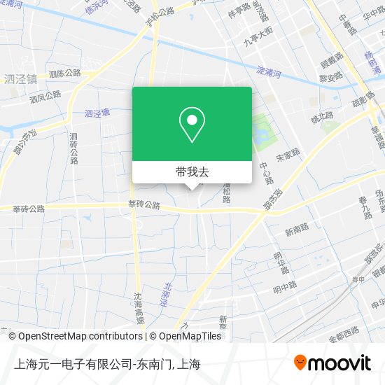 上海元一电子有限公司-东南门地图