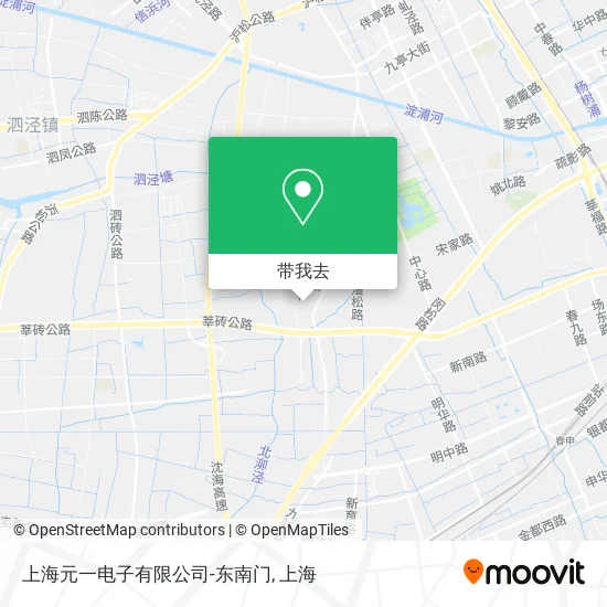 上海元一电子有限公司-东南门地图