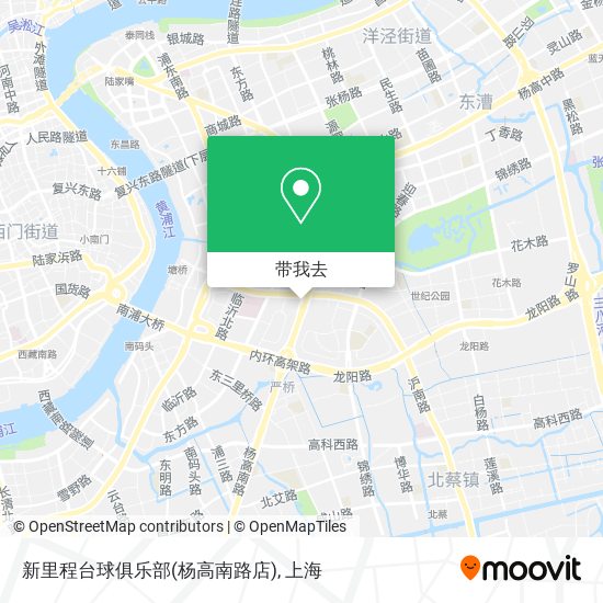 新里程台球俱乐部(杨高南路店)地图