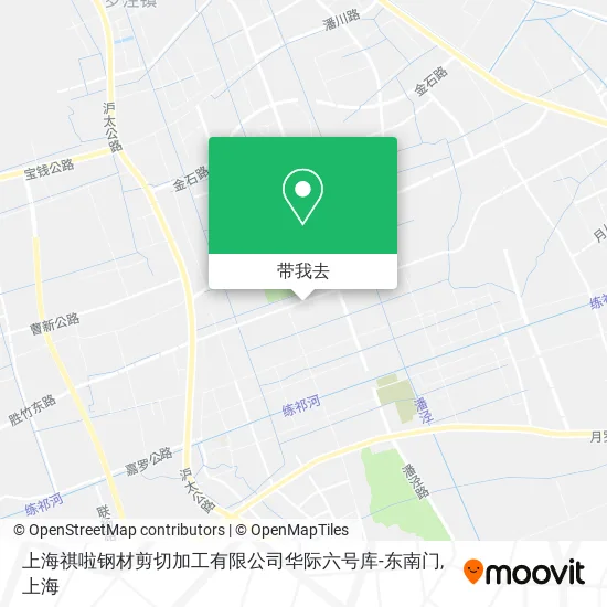 上海祺啦钢材剪切加工有限公司华际六号库-东南门地图