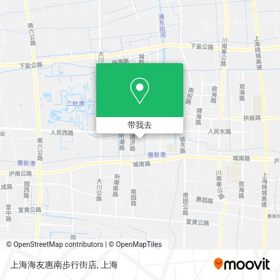 上海海友惠南步行街店地图