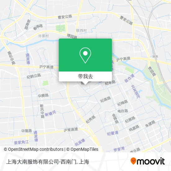 上海大南服饰有限公司-西南门地图