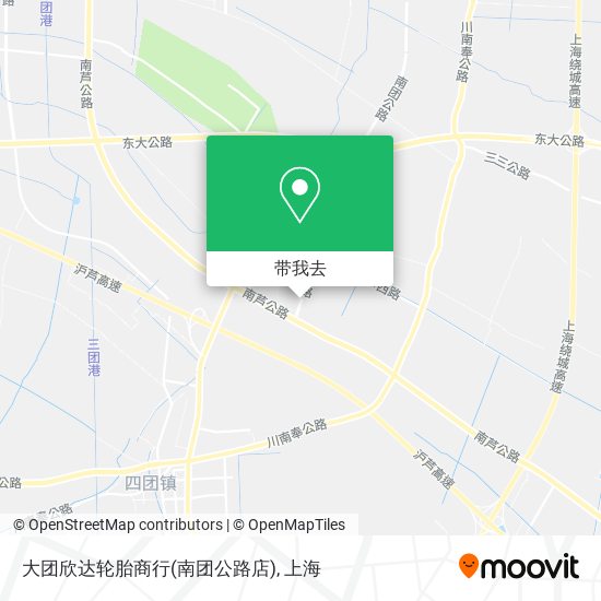 大团欣达轮胎商行(南团公路店)地图