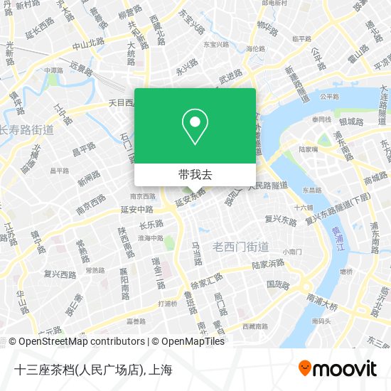 十三座茶档(人民广场店)地图