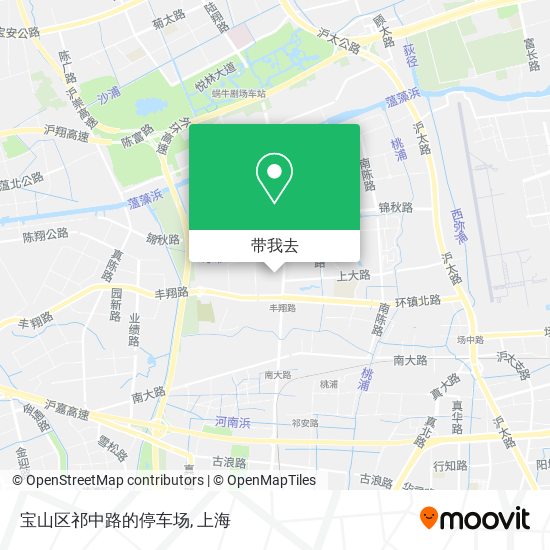 宝山区祁中路的停车场地图