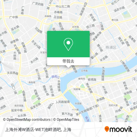 上海外滩W酒店-WET池畔酒吧地图