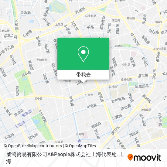 威鸿贸易有限公司A&People株式会社上海代表处地图