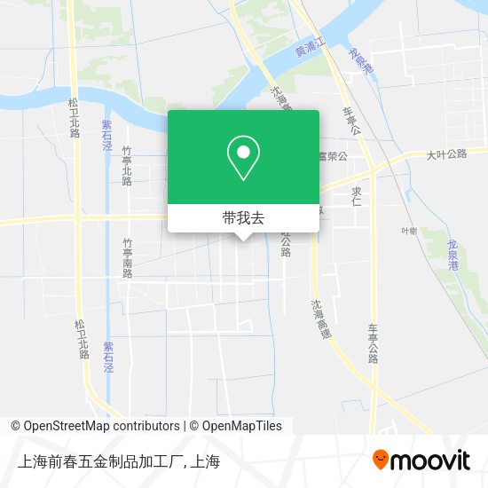 上海前春五金制品加工厂地图