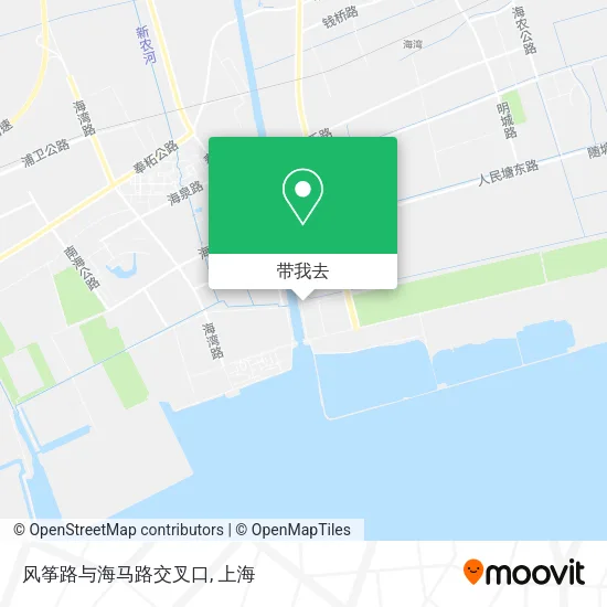 风筝路与海马路交叉口地图