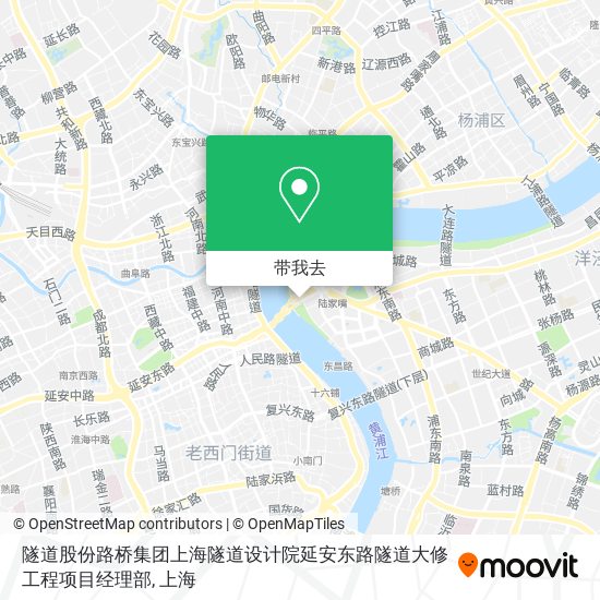 隧道股份路桥集团上海隧道设计院延安东路隧道大修工程项目经理部地图