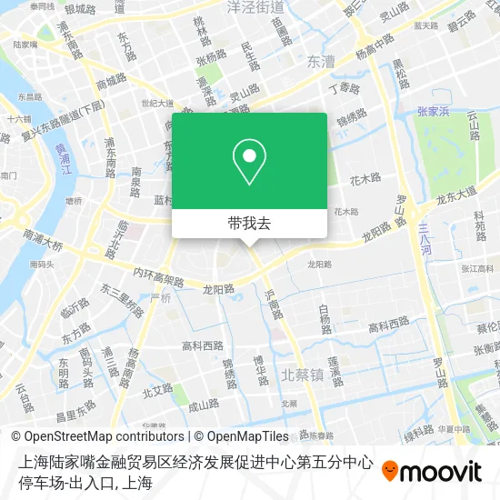 上海陆家嘴金融贸易区经济发展促进中心第五分中心停车场-出入口地图