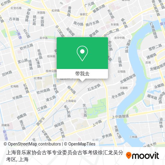 上海音乐家协会古筝专业委员会古筝考级徐汇龙吴分考区地图