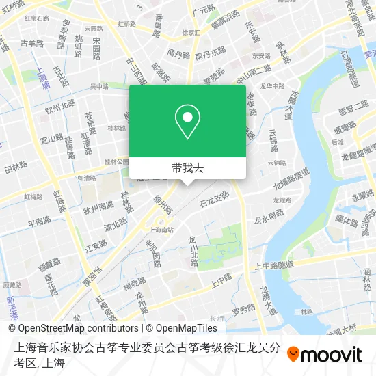 上海音乐家协会古筝专业委员会古筝考级徐汇龙吴分考区地图