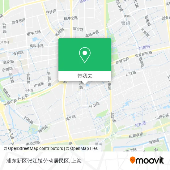 浦东新区张江镇劳动居民区地图