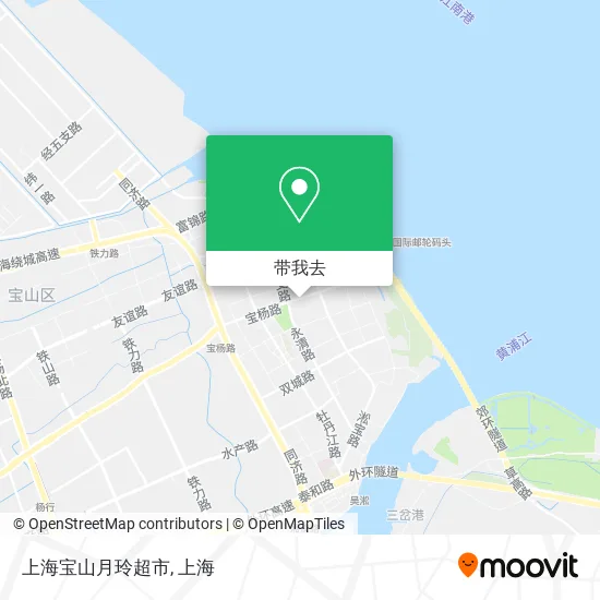 上海宝山月玲超市地图