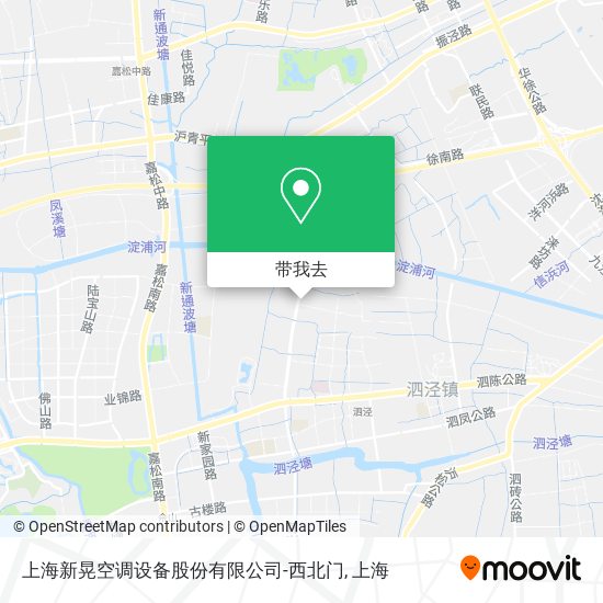 上海新晃空调设备股份有限公司-西北门地图