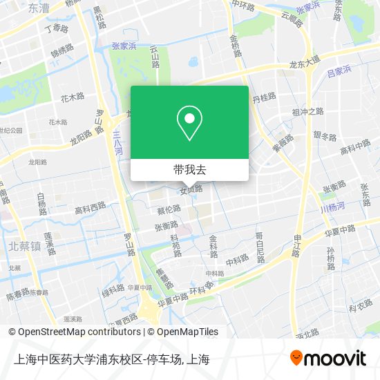 上海中医药大学浦东校区-停车场地图