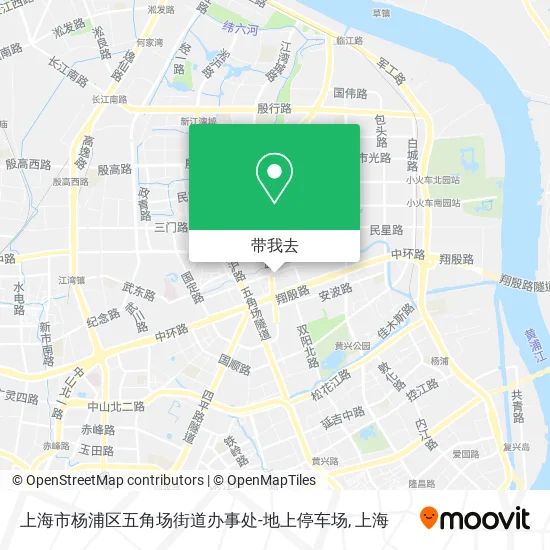 上海市杨浦区五角场街道办事处-地上停车场地图