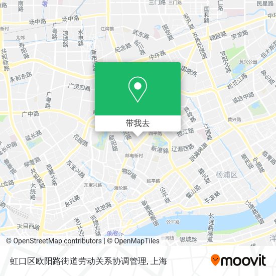 虹口区欧阳路街道劳动关系协调管理地图