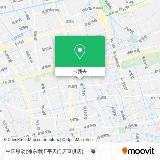 中国移动(浦东南汇平天门店直供店)地图