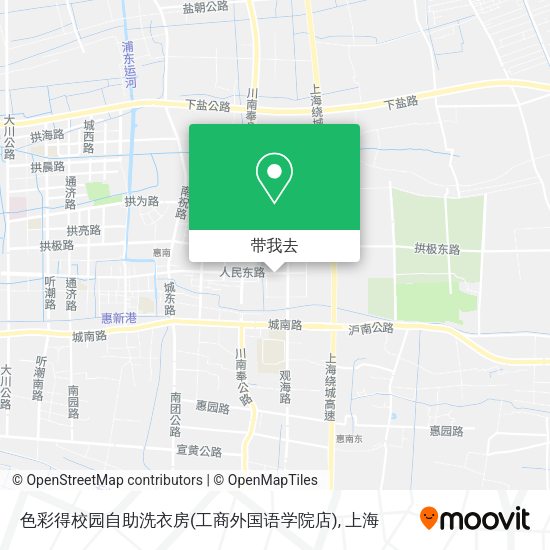 色彩得校园自助洗衣房(工商外国语学院店)地图