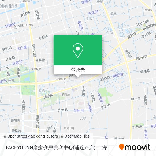 FACEYOUNG靡蜜·美甲美容中心(浦连路店)地图