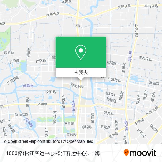 1803路(松江客运中心-松江客运中心)地图