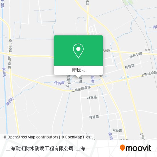 上海勤汇防水防腐工程有限公司地图