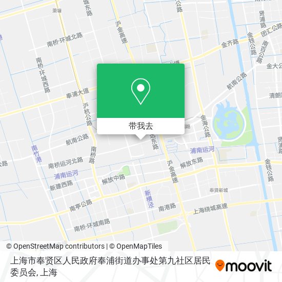 上海市奉贤区人民政府奉浦街道办事处第九社区居民委员会地图
