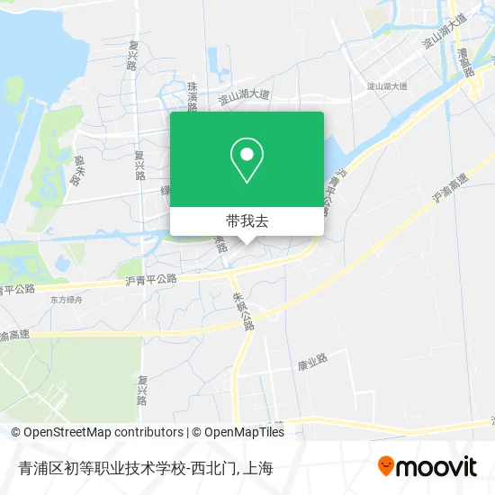 青浦区初等职业技术学校-西北门地图