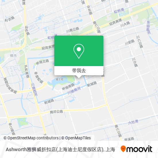 Ashworth雅狮威折扣店(上海迪士尼度假区店)地图