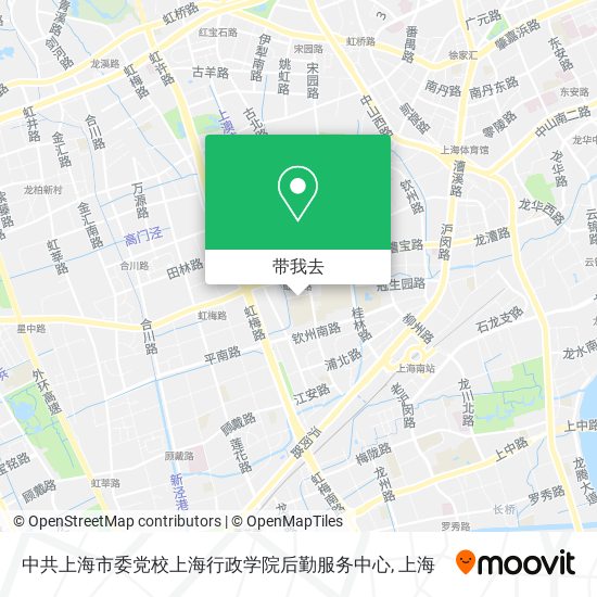中共上海市委党校上海行政学院后勤服务中心地图