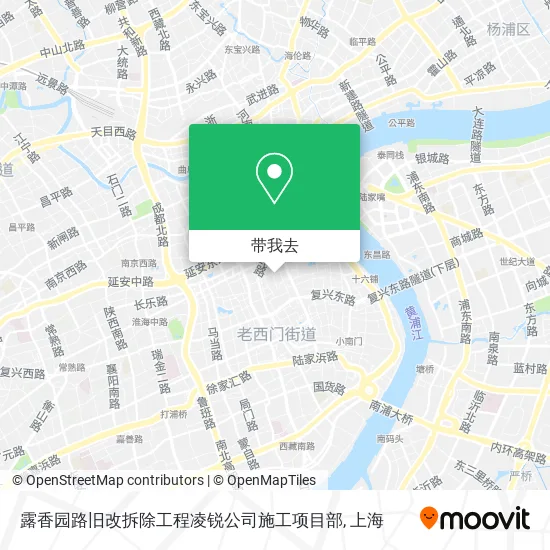 露香园路旧改拆除工程凌锐公司施工项目部地图