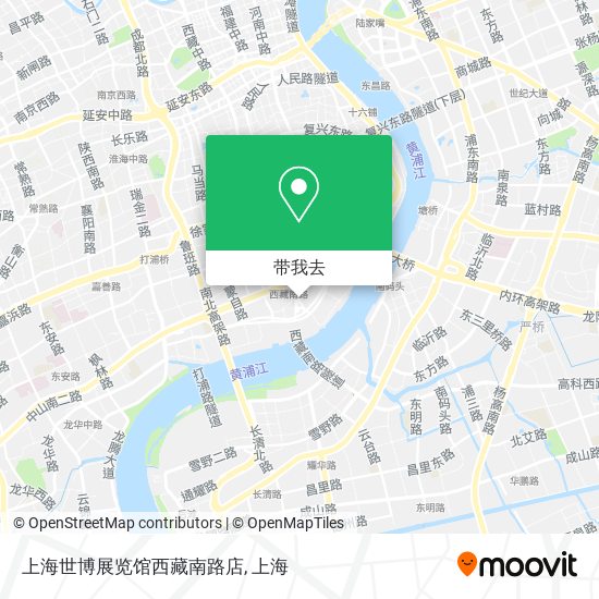 上海世博展览馆西藏南路店地图