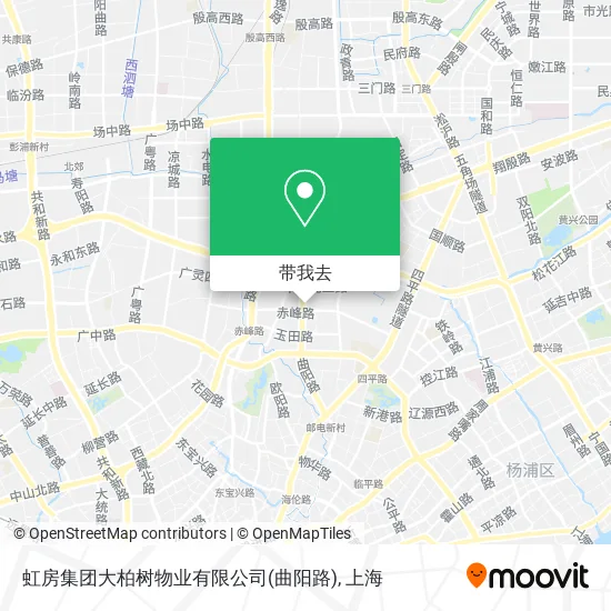 虹房集团大柏树物业有限公司(曲阳路)地图
