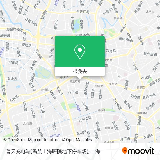 普天充电站(民航上海医院地下停车场)地图