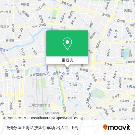 神州数码上海科技园停车场-出入口地图
