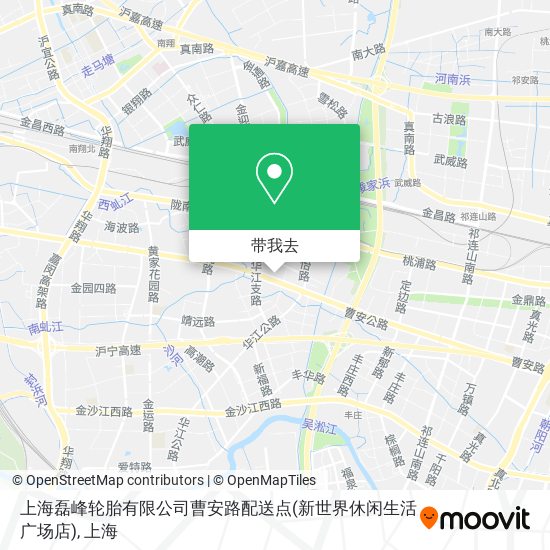 上海磊峰轮胎有限公司曹安路配送点(新世界休闲生活广场店)地图