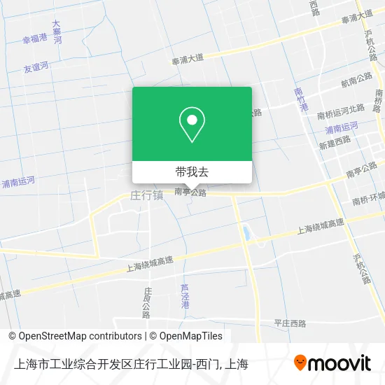 上海市工业综合开发区庄行工业园-西门地图