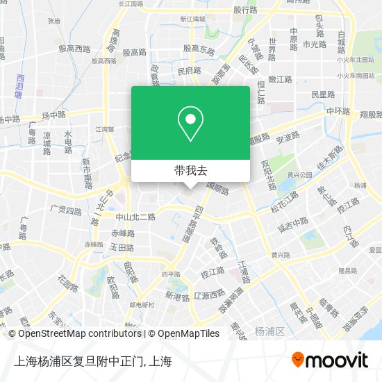 上海杨浦区复旦附中正门地图
