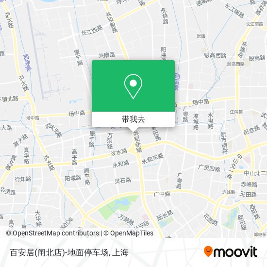 百安居(闸北店)-地面停车场地图