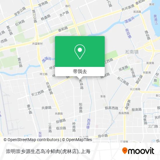 崇明崇乡源生态岛冷鲜肉(虎林店)地图